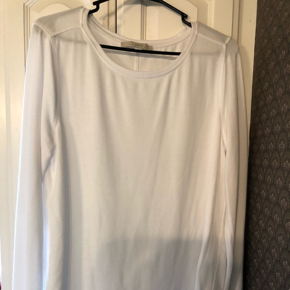 Loft white long sleeve shirt